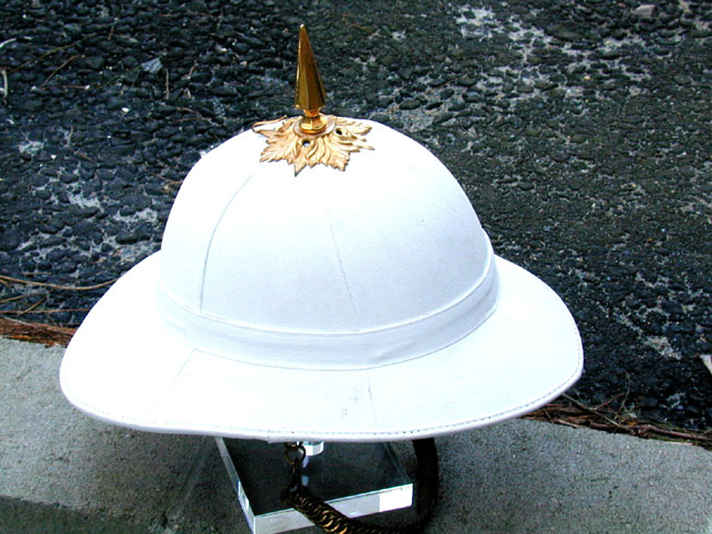 An early 20th Century English Naval Officer's Topi Helmet  
